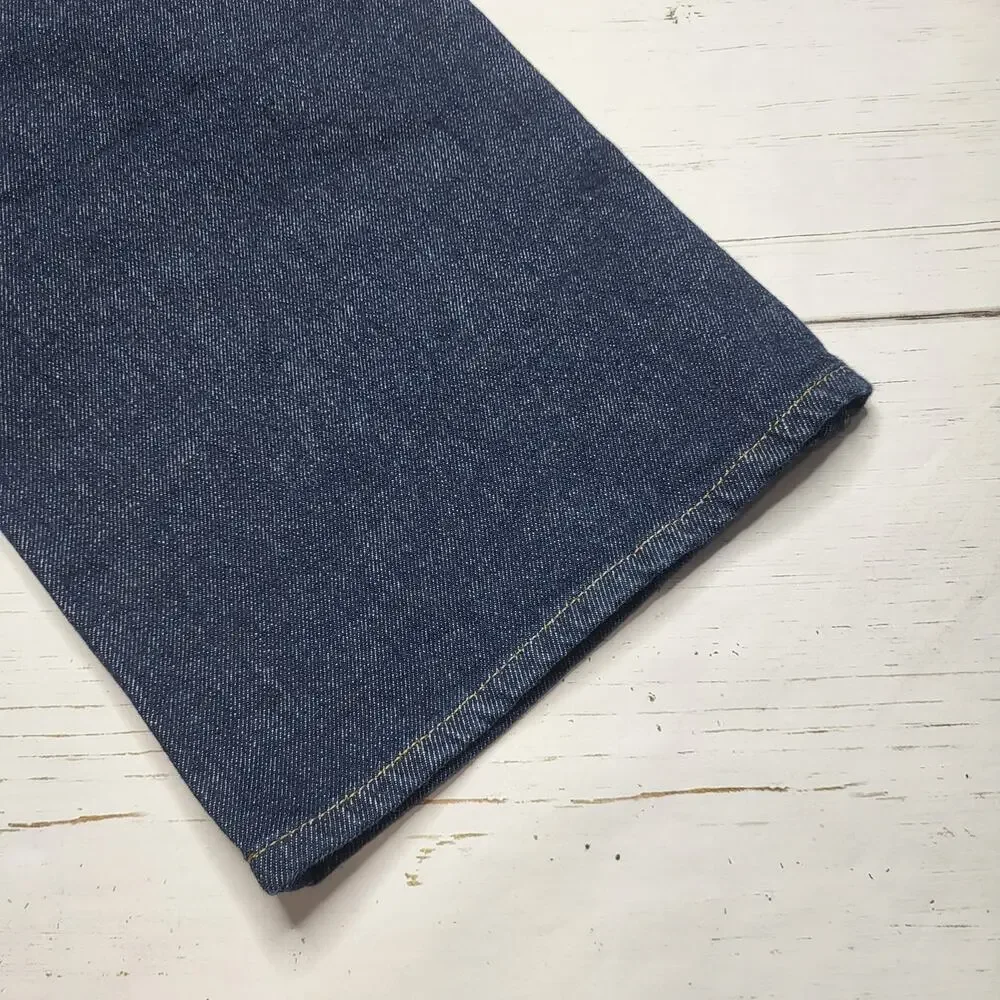 J. Crew Full Length Slim Wide Leg Trouser Jeans Patch Pocket Dark Rinse Wash 26 - Picture 9 of 11